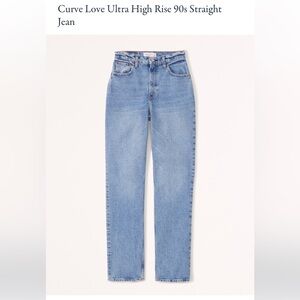Abercrombie curve love ultra high rise 90s straight jeans